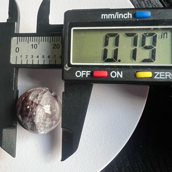 Fire Quartz Crystal Marble Sphere (3) - Picture 12 of 13